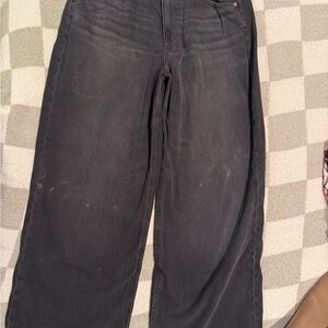 American Eagle Black Wide-Leg Jeans